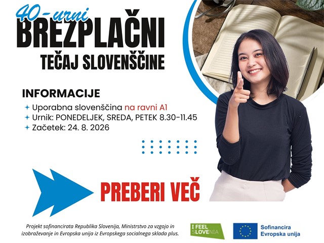 40-urni BREZPLAČNI TEČAJ SLOVENŠČINE