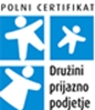 Logo polni certifikat družini prijazno podjetje