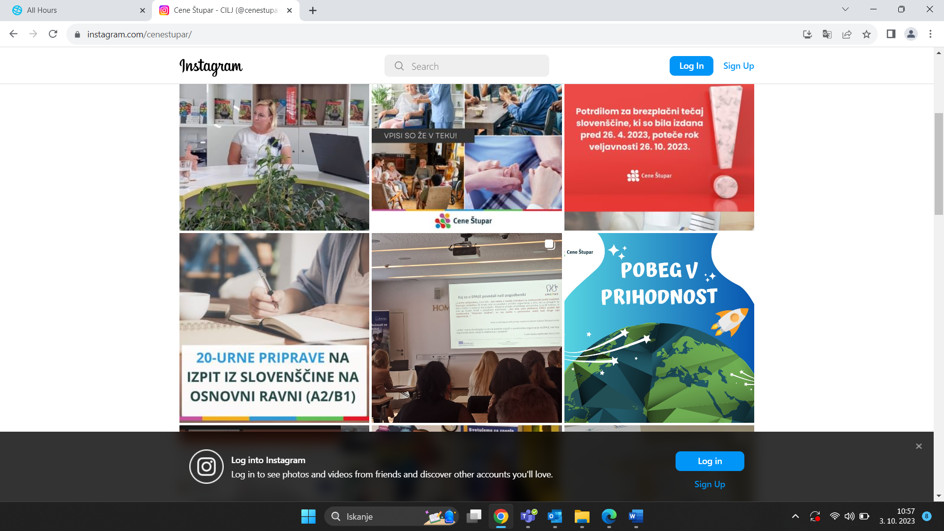 Instagram Cene Štupar 26. 9. 2023