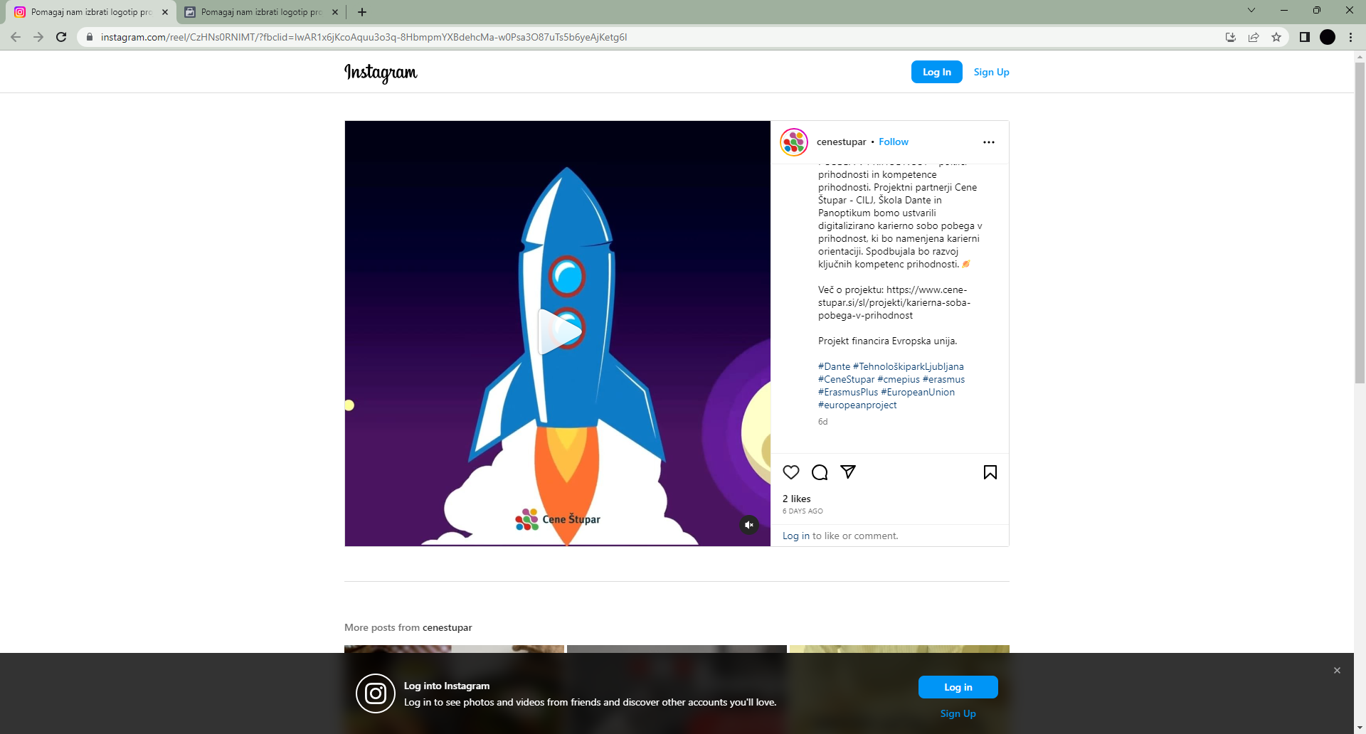 Instagram Cene Štupar 1. 11. 2023 2